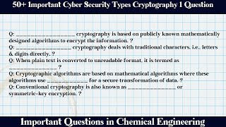 MCQ Questions Cyber Security Types Cryptography 1 with Answers screenshot 1