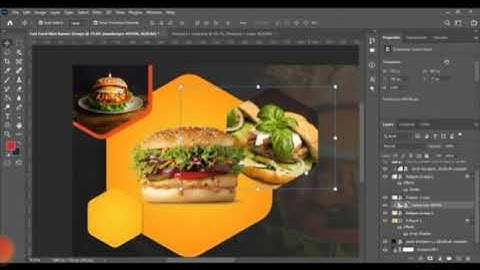 How to Create a Fast Food Burger Banner Design in Photoshop CC part 2 2022
