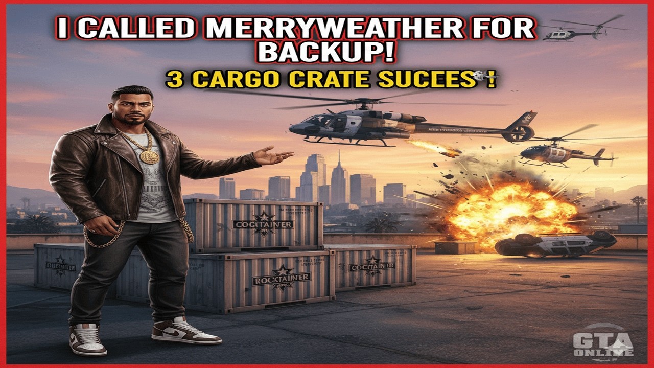 Я позвонил в MERRYWEATHER за (частичной) поддержкой! 🚁 3 грузовых ящика успешно доставлены (GTA V...