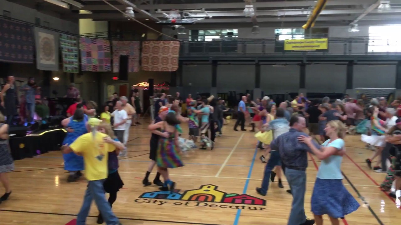 "The Reunion" by Gene Hubert.  Great Bear Trio with caller Sarah VanNorstrand