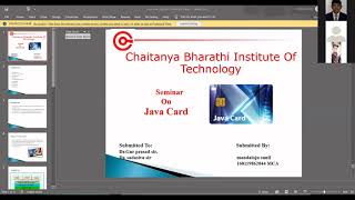 A Seminar presentation on JavaCard by M. Sunil