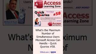 What's the Maximum Number of Simultaneous Users Microsoft Access Can Handle - QQ58 #msaccess