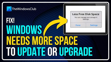 Windows needs more space to Update or Upgrade