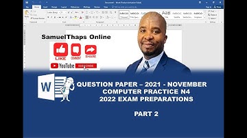 QUESTION PAPER - NOV 2021 - COMPUTER PRACTICE N4 - PART 2