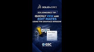 SOLIDWORKS Tip: Quickly View and Edit Mates Using the Graphics Window #shorts