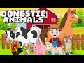 Domestic animals of the farm / Pet animals /Learn Domestic animals name in English
