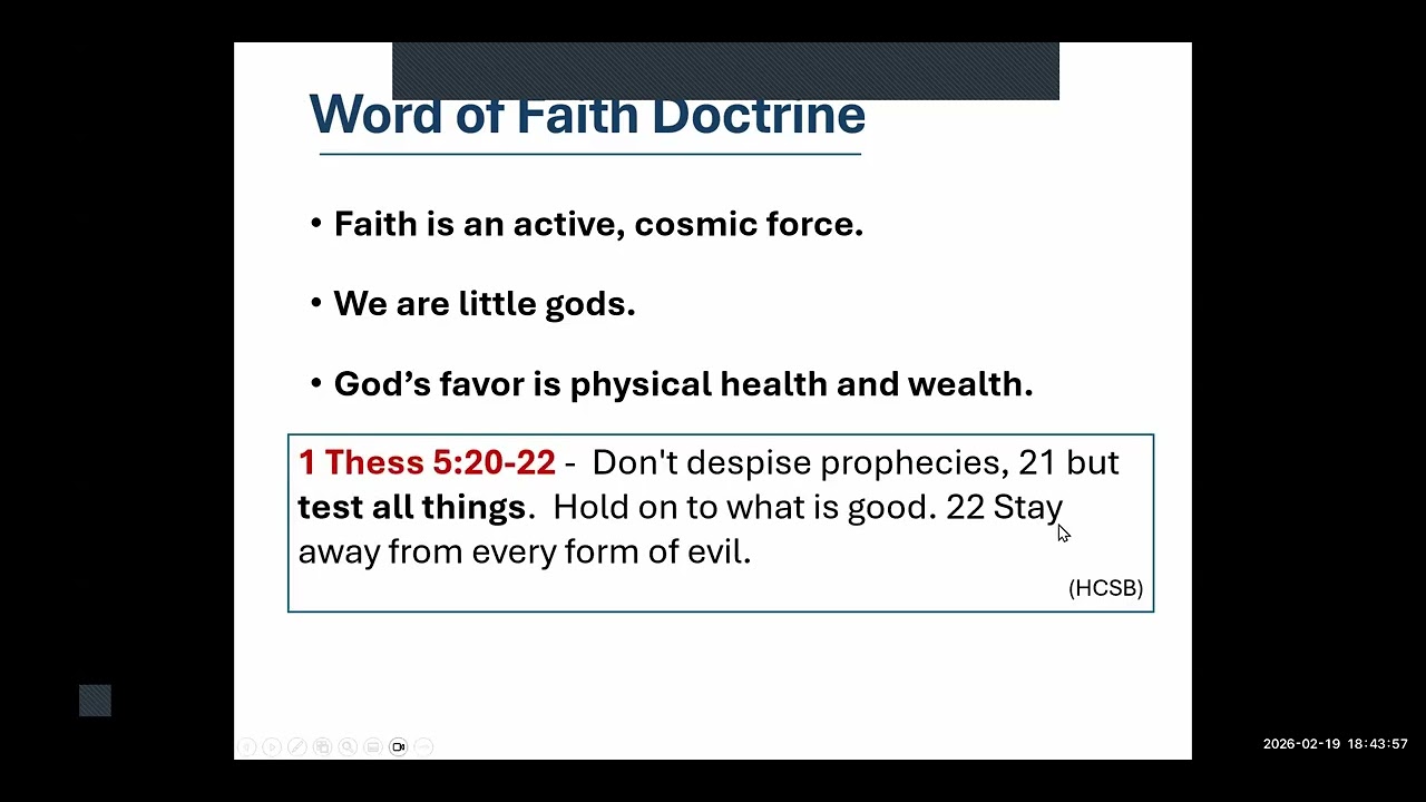 The Word of Faith Doctrine, pt. 2