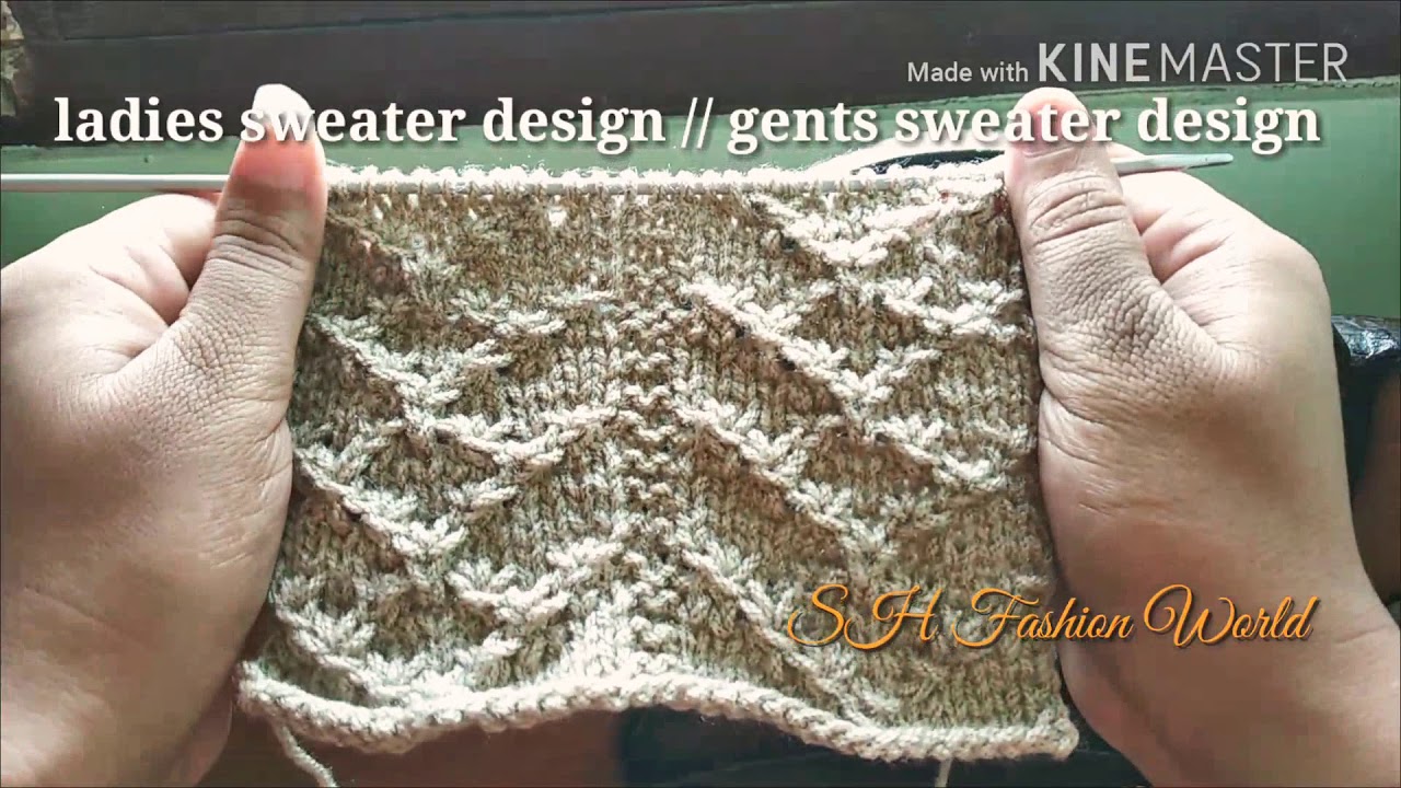 Ladies sweater design// gents sweater in Hindi (English subtitles