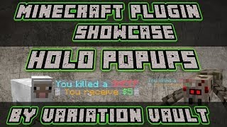Minecraft Bukkit Plugin - Holo Popups - Message For Killing Mobs Rewards
