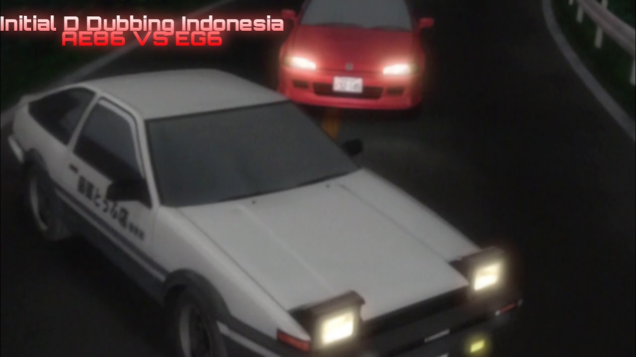 Initial D Dubbing Indonesia - AE86 VS EG6 (Battle Stage) - YouTube