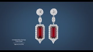 Untreated Ruby Earrings (10.06 Carats) | M.S. Rau