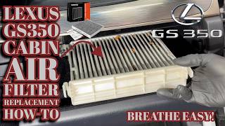2013-2020 Lexus GS350 Cabin Air Filter Replacement How-To
This video demonstrates how to replace the cabin air filter in the 2013-2020 Lexus GS350. This filter should be replaced about every 10k miles or sooner if you live or drive in frequent dusty areas. Replacement cabin air filter can be purchased from Amazon or Walmart whatever retailer you prefer and I will provide links to them below.
Amazon A-Premium Cabin Air Filter: https://amzn.to/47CiMGf
Walmart A-Premium Cabin Air Filter: https://walmrt.us/4sBYKE1
#lexus #lexusgs350 #cabinairfilter #carmaintenance #howto #diy #savemoney 2013-2020 Lexus GS350 Cabin Air Filter Replacement How-To