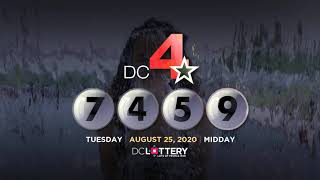 DC LOTTERY Midday 08/25/2020