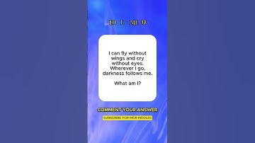 I can fly without wings and cry without eyes.  #riddles #riddle #puzzle #puzzles #shorts