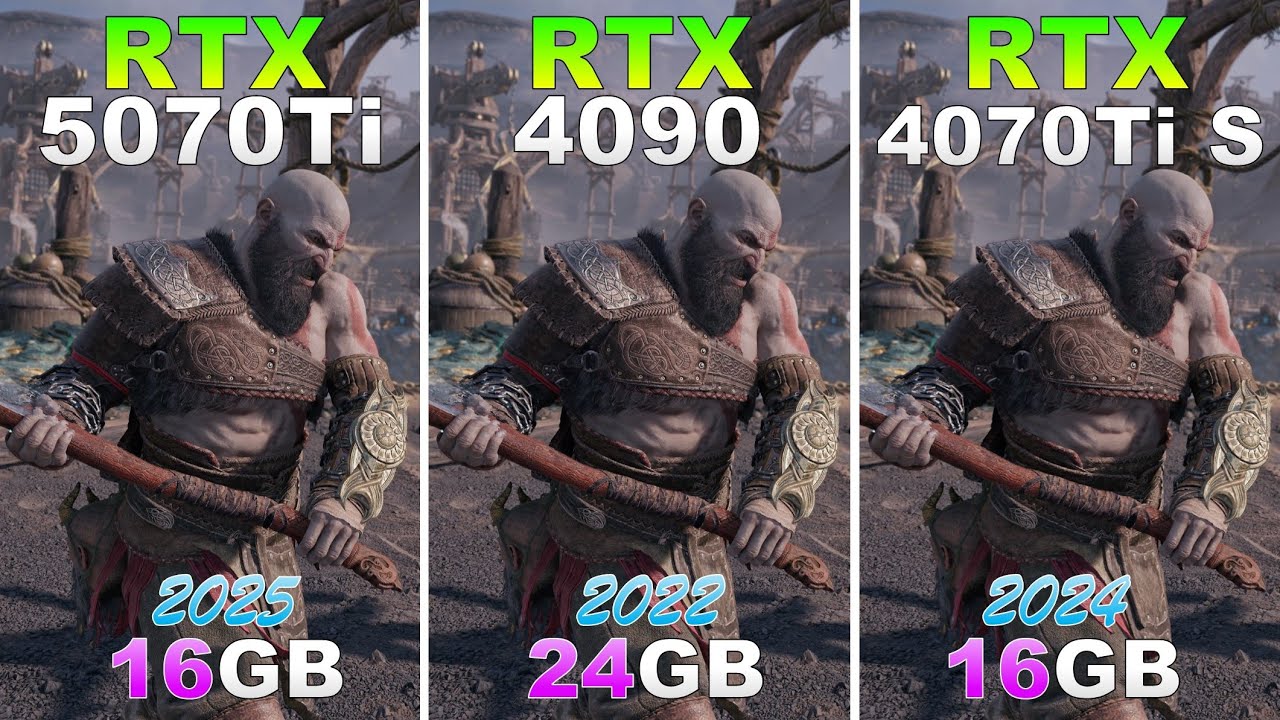 RTX 5070 Ti vs RTX 4090 vs RTX 4070 Ti Super - Test in 10 Games