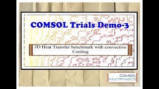 2D Heat Transfer benchmark with convective Cooling using COMSOL Multiphysics