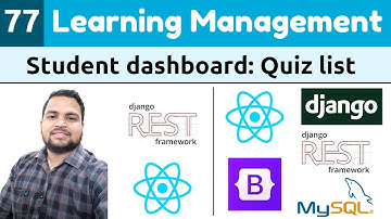 Django ReactJs LMS #77 | Show assigned quiz list in student dashboard | Learn Django ReactJs RESTApi