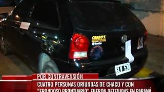 Cuatro personas oriundas de Chaco y con "frondoso prontuario" fueron detenidas en Paraná