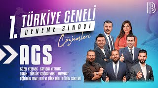 Ags Akademi Giriş Sınavı - Türkiye Geneli I.deneme - Video Çözümleri - 2025