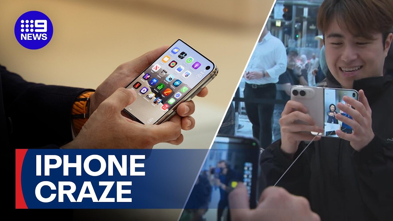 iPhone Duo launches in Australia to wild scenes | 9 News Australia