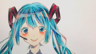 【初音ミク誕生10周年】【コピック】描いてみた