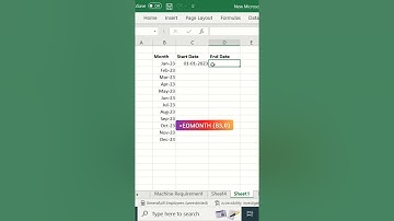 Calculate start & End dates from Month|EOMONTH formula| #exceltips #exceltutorial #exceltricks