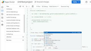 Google Apps Script tutorial 33: hide & unhide columns
