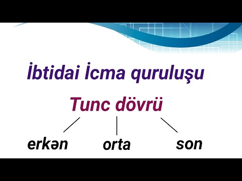 İbtidai İcma quruluşu–Tunc və Erkən Dəmir dövrü–\