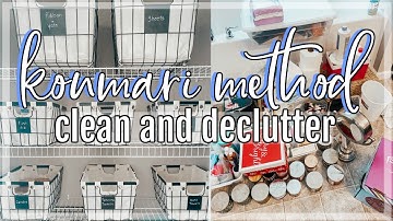 KONMARI METHOD CLEAN AND DECLUTTER WITH ME | COMPLETE LINEN CLOSET TRANSFORMATION | INSPIRED KONMARI