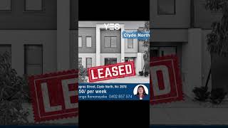 🔥 𝗟𝗘𝗔𝗦𝗘𝗗 𝗕𝗬 𝗘𝗫𝗣𝗘𝗥𝗧𝗦! 🛎️  #realestate #rented #leased #Clydenorth #rentals #property #melbourne