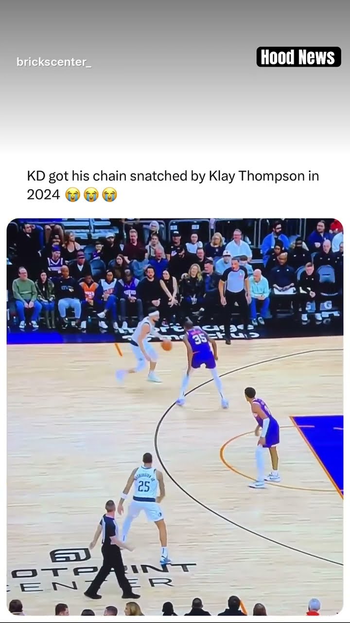 KD got his chain snatched ⛓️ #hoodnews #kevindurant #klaythompson #mavs #suns #basketball #crossover