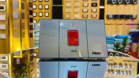 BỘ CÔNG TẮC 45A KẾT HỢP MẶT NẠ TRÀN VIỀN KÍNH CƯỜNG LỰC ATHENIS ULTRA THIN GRAY SERIES