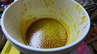 How to render / refine / clean beeswax.  Beginning beekeeping in Texas