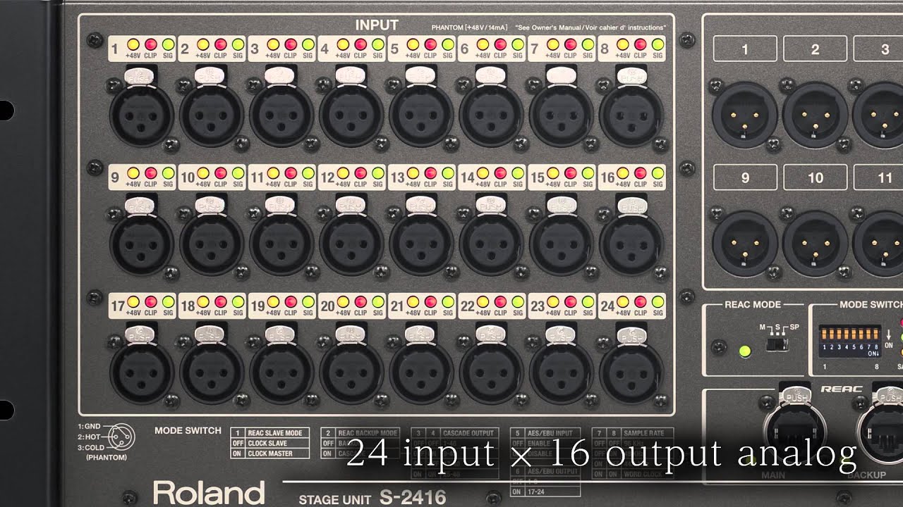 Roland S-2416 Digital Snake - YouTube