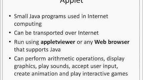 AWT LECTURE 1  (Basics and Applet)