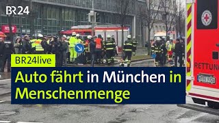 Thumbnail for Auto fährt in München in Menschenmenge – was wir bisher wissen | BR24live