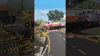 Perlintasan kereta api super panjang 💯 gerbong