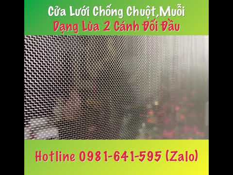 Video Cửa lưới chống chuột, muỗi dạng lùa 2 cánh đối đầu... - youtube