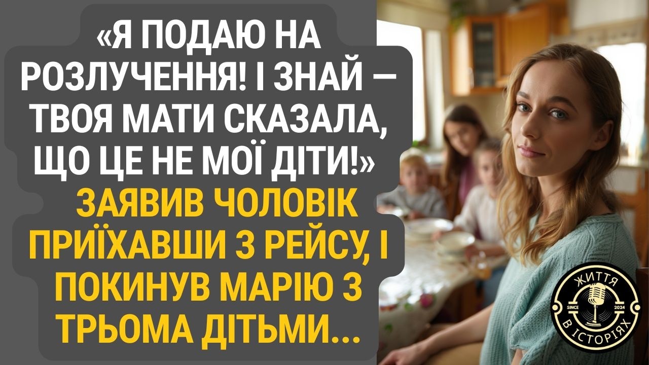 «Я подаю на розлучення!» — повернувшись із рейсу, він покинув Марію з трьома дітьми