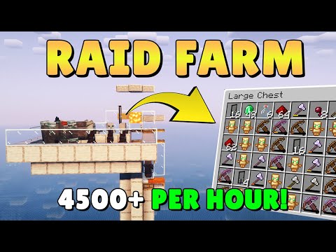 Efficient RAID FARM in Minecraft 1.21.11 | 4,500 Items/Hour
