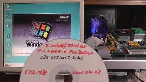 Test installation of the Windows Whistler 2464 Pro Beta 2