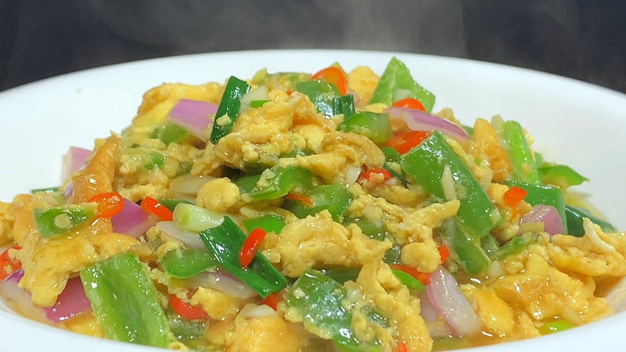 青椒炒雞蛋超下飯做法！香嫩入味零失敗【阿朝哥美食】