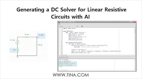 Generating a DC Solver for Linear Resistive Circuits with AI