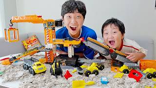 Yejun's Excavator, Dump Truck Transformer Car Toy Playset Unboxing for Kids