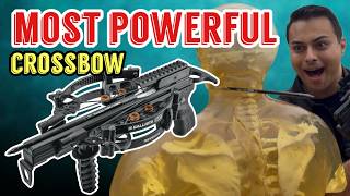 Worlds Most Powerful Mini Crossbow Vs Ballistic Dummy Surprising Results Ballista Bat Reverse