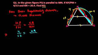 Basic Proportionality Theorem  Thales Theorem EXample Solved 1 Wealth