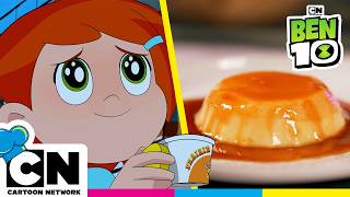 Ben 10 Pepperoni Pizza & Crème Caramel Cartoon Network Menu With