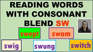 Read And Write Words With Consonant Blend Sw Phonics Beginning Reading