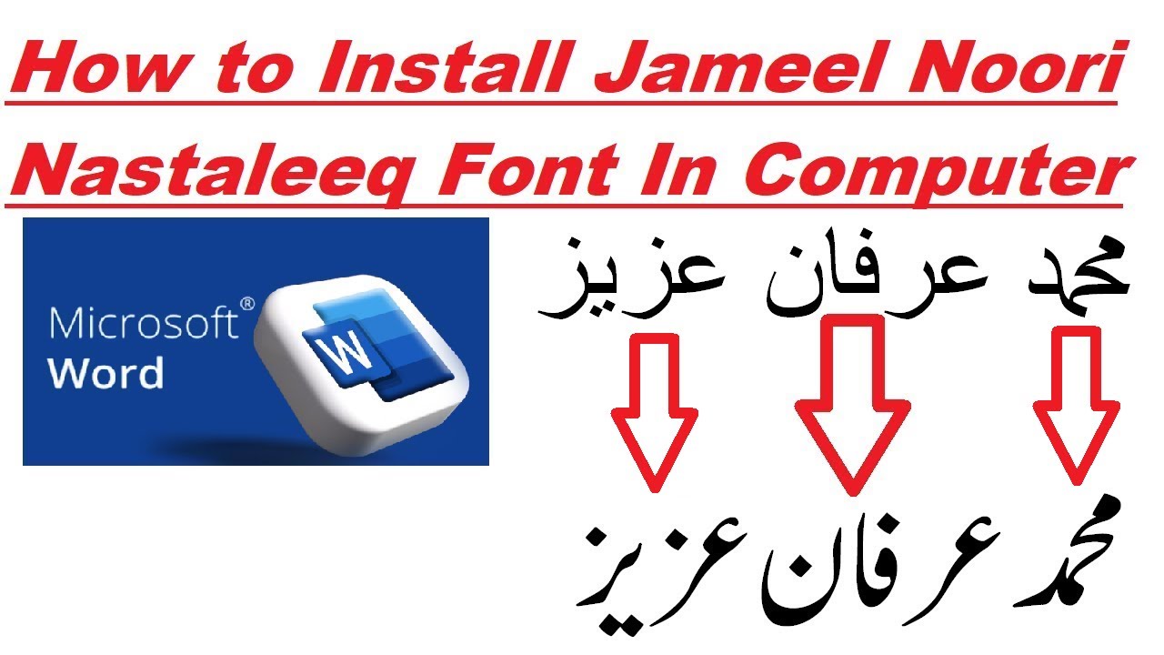How to Install Jameel Noori Nastaleeq Font In Computer | Deaf Sign Expert Solution
