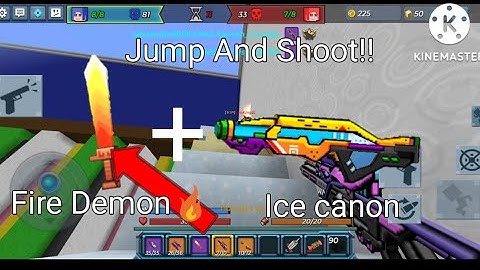 I use Fire Demon to Jump And Shoot with My Ice Canon 😮😯 (Blockman Go)